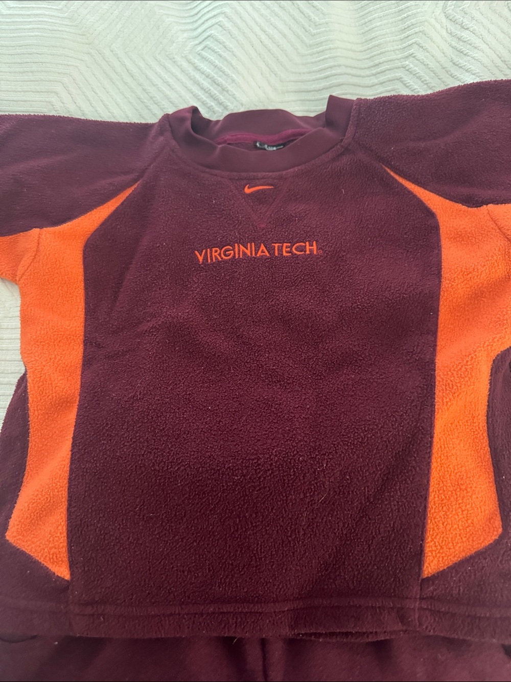 Nike Kids Virginia Tech Fleece Pullover - Maroon & Orange